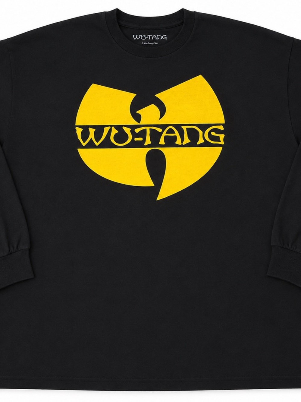 WU-TANG Black Long Sleeve Tee with Yellow Logo